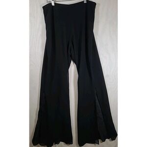 Citrone Black Bell Bottom Pants Womens Size 10 Sheer Thin 70's  Made In Canada